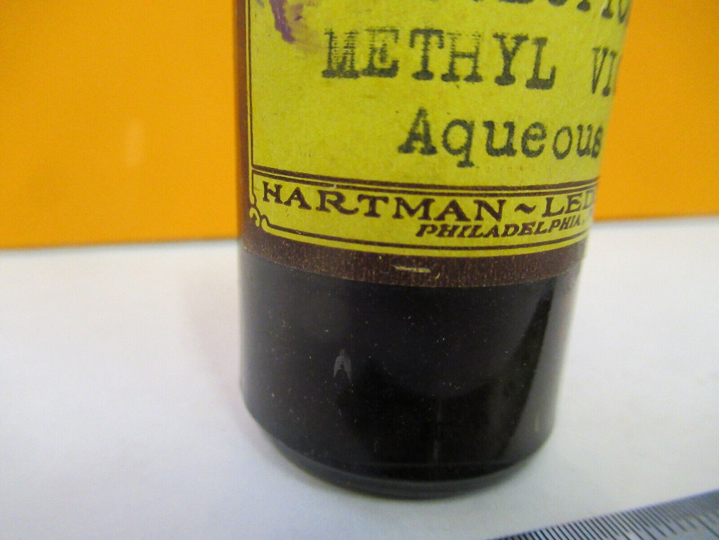 ANTIQUE FLASK HARTMAN METHYL CONTAINER MICROSCOPE PART AS PICTURED &F9-A-12