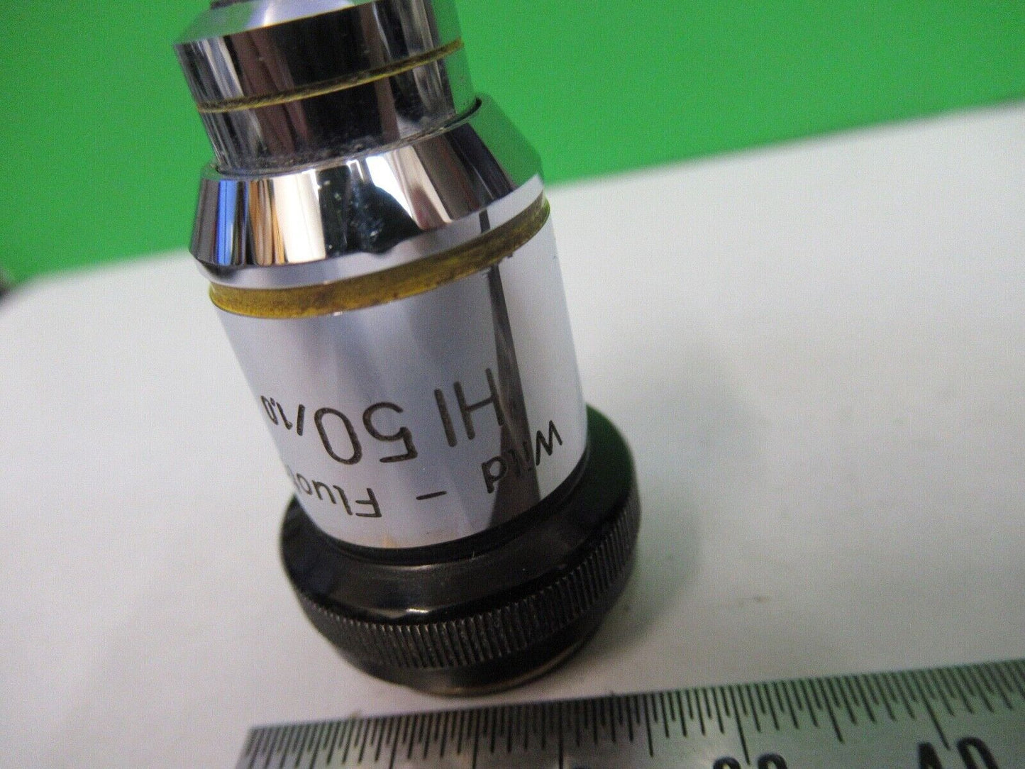 WILD HEERBRUGG SWISS FLUOTAR OBJECTIVE HI 50X MICROSCOPE PART AS PICTURE W4-B-15