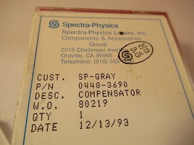 SPECTRA PHYSICS OPTICAL COMPENSATOR LENS LASER OPTICS AS PICTURED &19-B-20