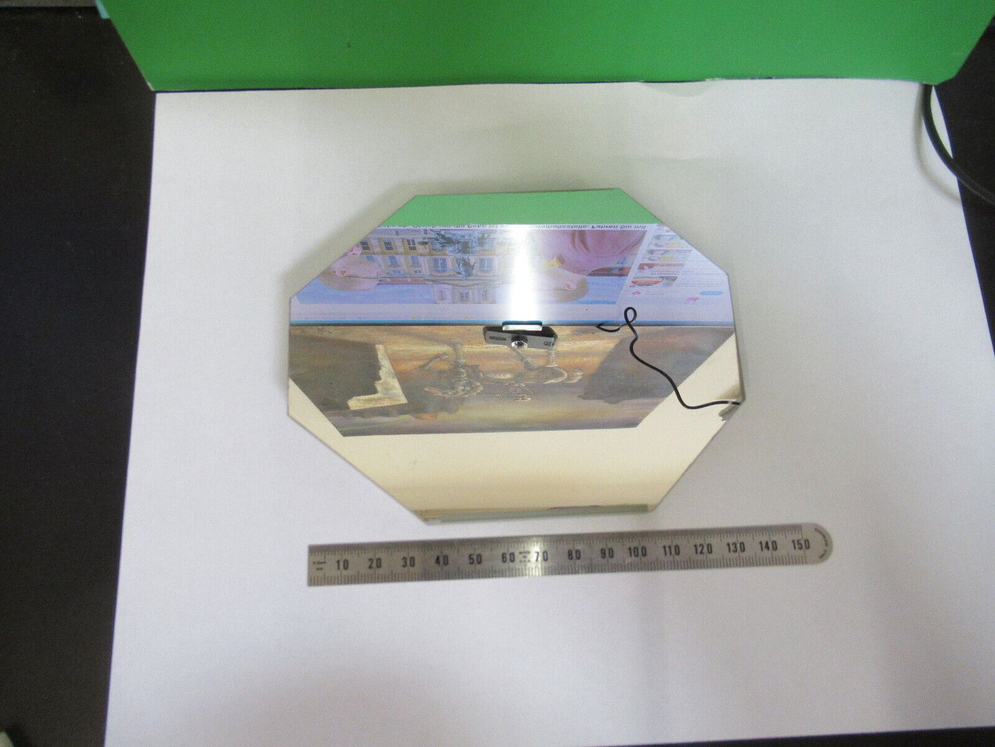 OPTICAL HUGE  thick truncated MIRROR (few scratches) OPTICS AS PICTURED &Z5-C-02