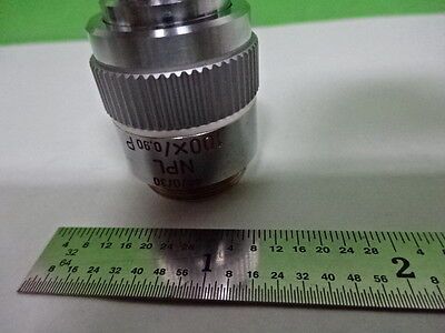 MICROSCOPE PART LEITZ GERMANY OBJECTIVE NPL 100X P POL POLARIZER OPTICS 4-DT-A-8