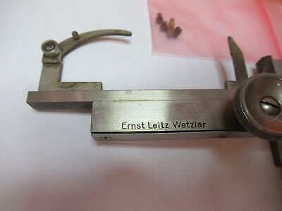 ANTIQUE LEITZ GERMANY CLIPS STAGE SPECIMEN MICROSCOPE PART AS PICTURED &W8-A-19