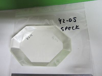 FOR PARTS optical truncated thick glass plate [HAS SPECK] AS IS  BIN#42-05