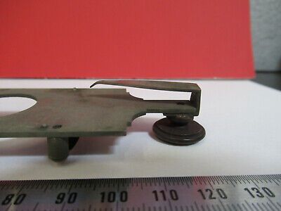 ANTIQUE BAUSCH LOMB RARE STAGE ASSEMBLY CLIPS MICROSCOPE PART AS PIC #sB7-A-01