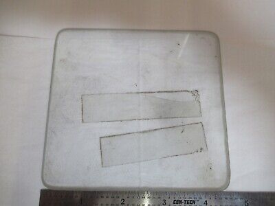 GLASS STAGE [dirty] LEITZ WETZLAR SPECIMEN MICROSCOPE PART AS PICTURED &A3-B-04