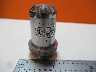 ANTIQUE OBJECTIVE LEITZ 10X "3" /170 OPTICS MICROSCOPE PART AS PICTURED &16-B-74