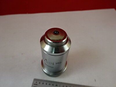 MICROSCOPE PART OBJECTIVE LEITZ WETZLAR GERMANY 100X OPTICS AS IS B#U1-B-12