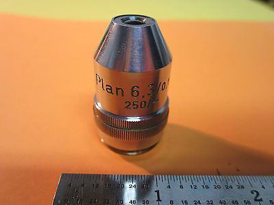 MICROSCOPE PART OBJECTIVE REICHERT AUSTRIA OPTICS PLAN 6.3X BIN#9