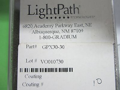 OPTICAL LIGHTPATH PLANO CONVEX LENS GPX30-30 LASER OPTICS BIN#R3-64