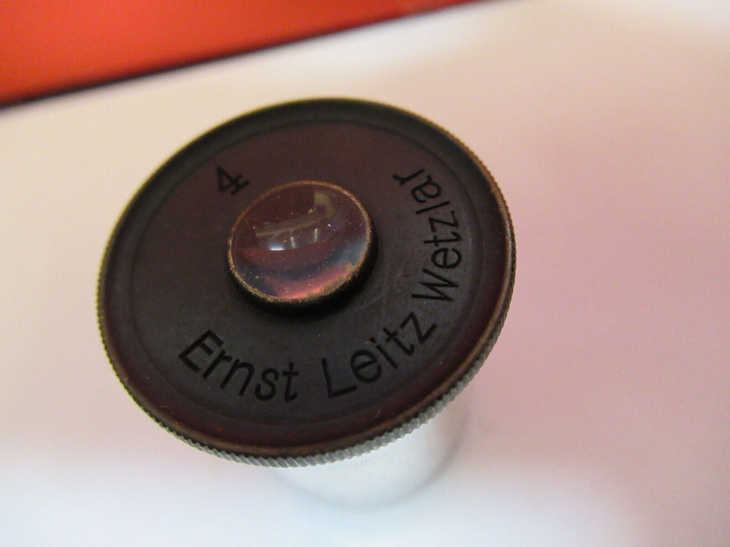 ERNST LEITZ GERMANY "4" MICROSCOPE PART OCULAR EYEPIECE AS PICTURED Y5-A-13