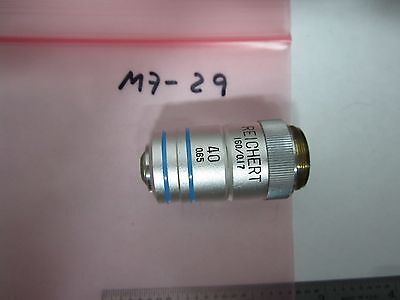 MICROSCOPE PART REICHERT OBJECTIVE 40X OPTICS AS IS BIN#M7-29