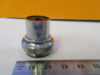 UNITRON JAPAN 4X OBJECTIVE OPTICS LENS MICROSCOPE PART AS PICTURED #P4-A-89