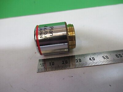 OLYMPUS JAPAN 4X PLAN INFINITY OBJECTIVE MICROSCOPE PART AS PICTURED &R7-B-17