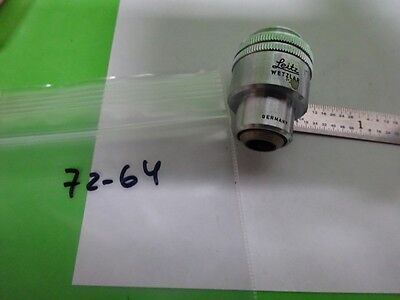 MICROSCOPE PART OBJECTIVE LEITZ GERMANY 10X OPTICS AS IS BIN#72-64