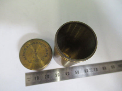 ANTIQUE BRASS BAUSCH 2/3 CANISTER OBJECTIVE MICROSCOPE PART AS PICTURED P2-B-103