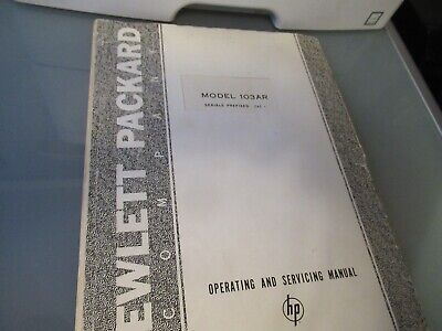 VINTAGE MANUAL HP 103AR QUARTZ OSCILLATOR FREQUENCY STANDARD 1961 AS PICTURED