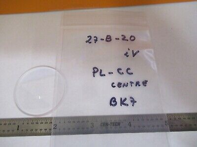 OPTICAL BK7 GLASSROUND PL-CC CENTRE LENS MIL-SPEC OPTICS AS PICTURED &27-B-20