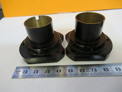 BRASS OCULAR HOLDER PAIR ZEISS GERMANY HEAD MICROSCOPE PART AS PICTURED &F1-A-09