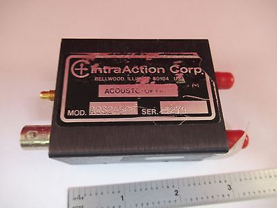 OPTICAL ACOUSTIC MODULATOR AOM INTRAACTION AQS245CW LASER OPTICS #AE-FD-02