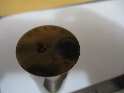 CARL ZEISS JENA "a2" EMPTY BRASS OBJECTIVE CAN MICROSCOPE AS PICTURED &F5-A-87