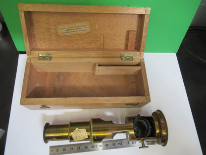 ANTIQUE BRASS FRANCE PORTABLE FIELD SEED MICROSCOPE AS PICTURED #H3-A-72