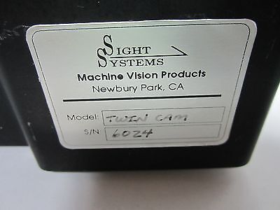 SIGHT SYSTEMS MACHINE VISION TWIN CAM OPTICAL NICE OPTICS AS IS BIN#G2-04