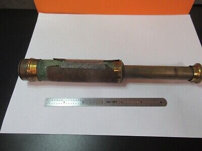 FOR PARTS ANTIQUE BRASS TELESCOPE EXTENDABLE OLD OPTICS AS PICTURED &7B-B-03