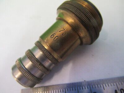 ANTIQUE BRASS REICHERT AUSTRIA OBJECTIVE MICROSCOPE PART AS PICTURED &Q9-A-20