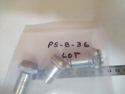 ASSORTED OBJECTIVES LOT MICROSCOPE PART AS PICTURED P5-B-36A