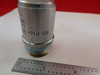 MICROSCOPE PART NIKON OBJECTIVE BD PLAN 40X OPTICS AS IS BIN#M3-B-34