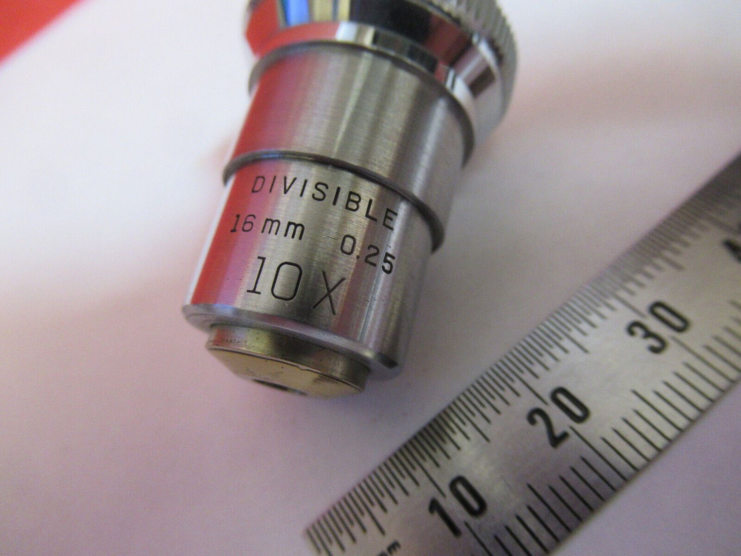 BAUSCH LOMB 10X LENS MICROSCOPE PART OBJECTIVE OPTICS AS PIC #S6-A-43