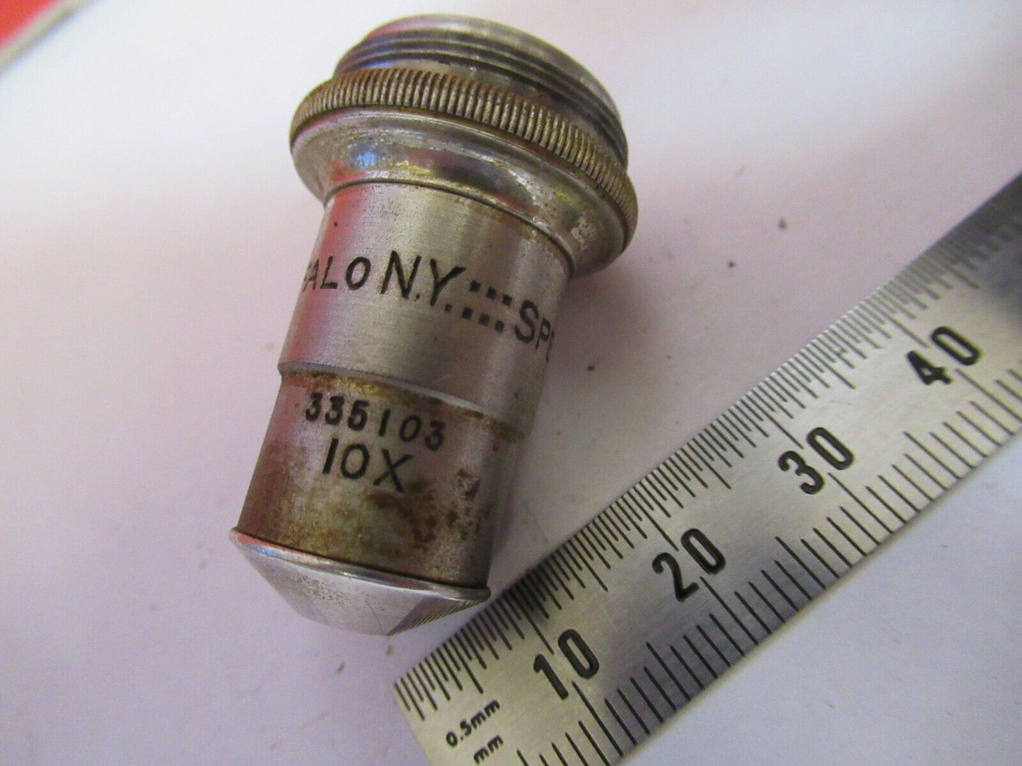 ANTIQUE  SPENCER 10X  OBJECTIVE MICROSCOPE PART AS PICTURED #R3-C-64