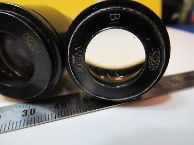 OLYMPUS JAPAN PAIR Bi WF10X EYEPIECE MICROSCOPE OPTICS AS PICTURED &14-C-34