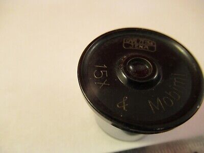 ANTIQUE CARL ZEISS MOBIMI15X OPTIC EYEPIECE GERMANY MICROSCOPE PART &FT-4-06B