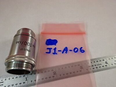 OBJECTIVE 100X /170 LEITZ GERMANY OPTICS MICROSCOPE PART AS PICTURED &J1-A-06