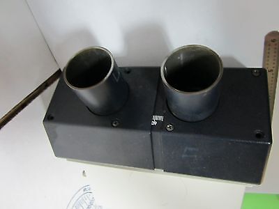 MICROSCOPE PART LEICA DMR HEAD BINOCULAR 501018 AS IS OPTICS BIN#F4