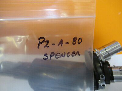 SPENCER TUBE NOSEPIECE + OBJECTIVES ANTIQUE MICROSCOPE PART AS PICTURED &P2-A-80