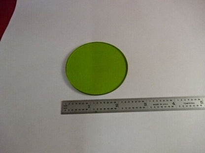 GREEN GLASS FILTER MICROSCOPE PART OPTICS AS PICTURED &3-B-04