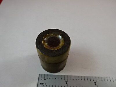 ANTIQUE BRASS MOUNTED LENS MICROSCOPE PART OPTICS #L9-B-33