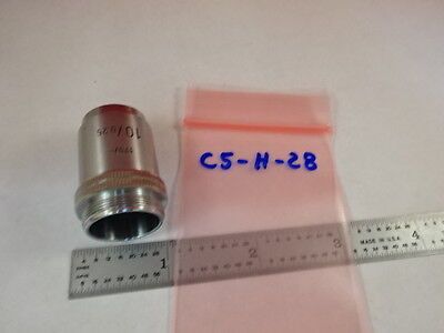 MICROSCOPE PART OBJECTIVE LEITZ GERMANY 10X OPTICS AS IS B#C5-H-28