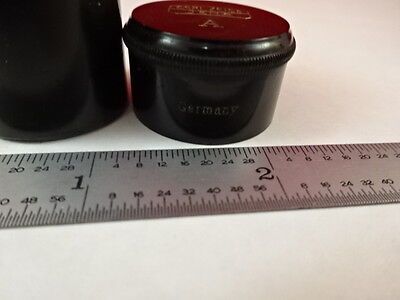 EMPTY ANTIQUE BRASS MICROSCOPE OBJECTIVE CONTAINER CARL ZEISS JENA AS IS N5-A-18