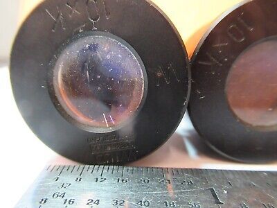 WILD SWISS EYEPIECE PAIR 10xK OCULAR MICROSCOPE PART OPTICS AS PICTURED 7B-B-198