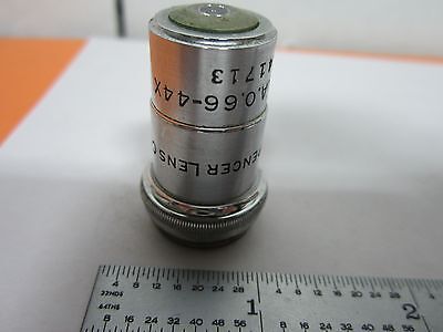 MICROSCOPE OBJECTIVE SPENCER 44X VINTAGE OPTICS BIN#K9-53