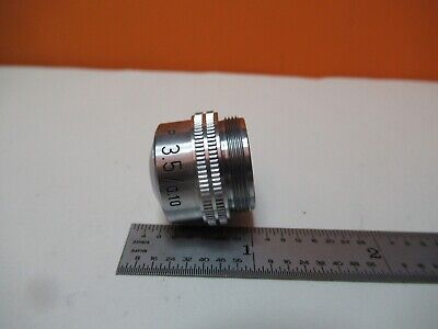 LEITZ GERMANY POL OBJECTIVE 3.5X P MICROSCOPE OPTICS PART AS PICTURED &16-A-94