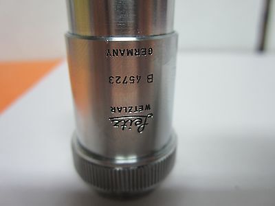 MICROSCOPE OBJECTIVE LEITZ WETZLAR PL 50X OPTICS BIN#B3-D-16