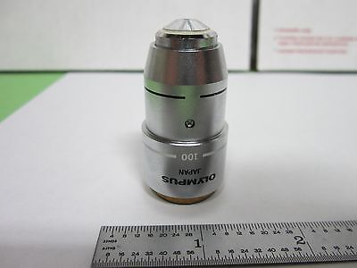 MICROSCOPE PART OBJECTIVE OLYMPUS JAPAN E A100 OPTICS  AS IS BIN#Q5-09