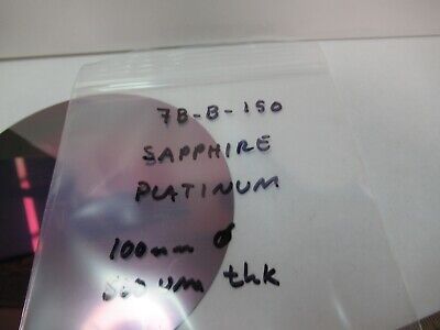 VERY NICE SAPPHIRE WAFER SINGLE CRYSTAL PLATINUM COATED AS PICTURED &7B-B-150