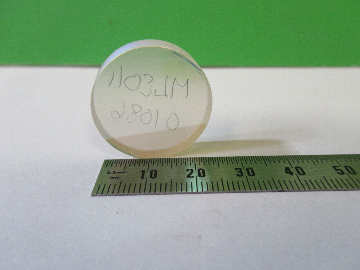 OPTICAL COATED FLAT GLASS LENS OPTICS AS PICTURED &22-A-64