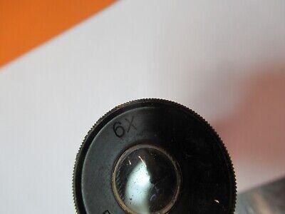 ANTIQUE ERNST LEITZ GERMAN EYEPIECE 6X MICROSCOPE PART AS PICTURED &W8-A-54