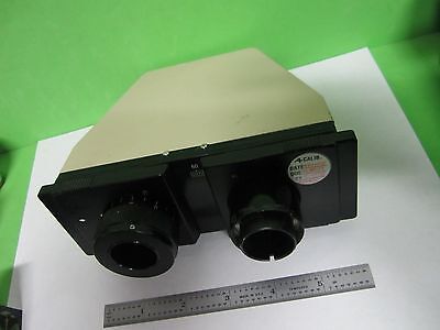 MICROSCOPE PART OLYMPUS JAPAN HEAD BINOCULAR OPTICS AS PICTURED BIN#T4-08